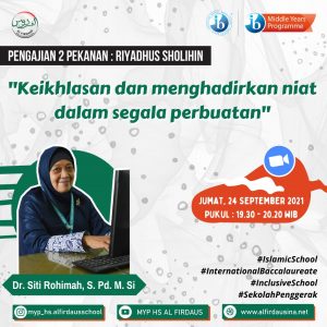 Read more about the article Pekan Kedua: Pengajian 2 Pekanan MYP-High School Al Firdaus