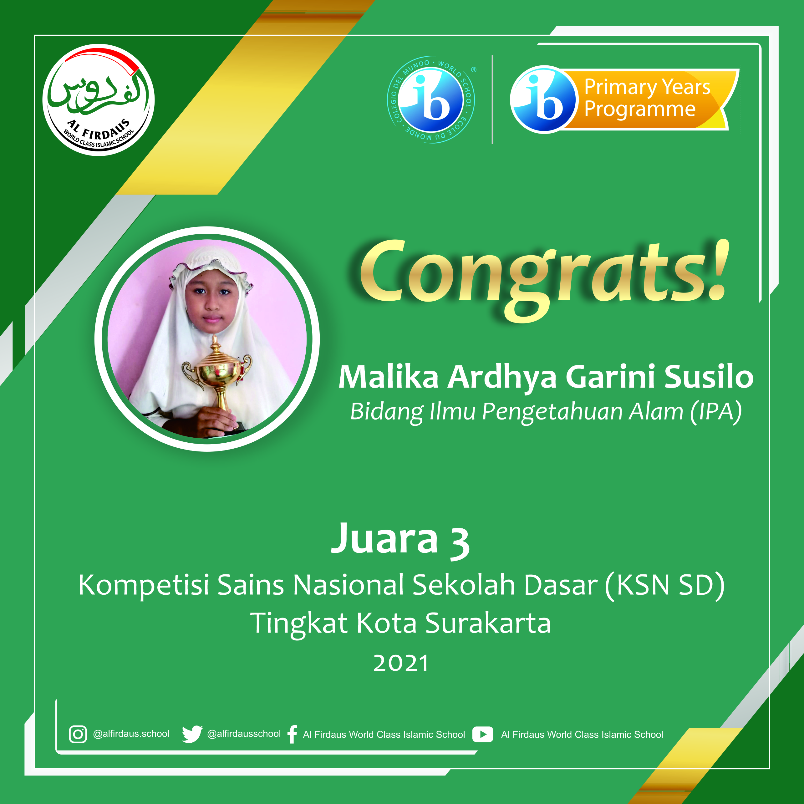 Read more about the article Congrats for Malika Ardhya!!