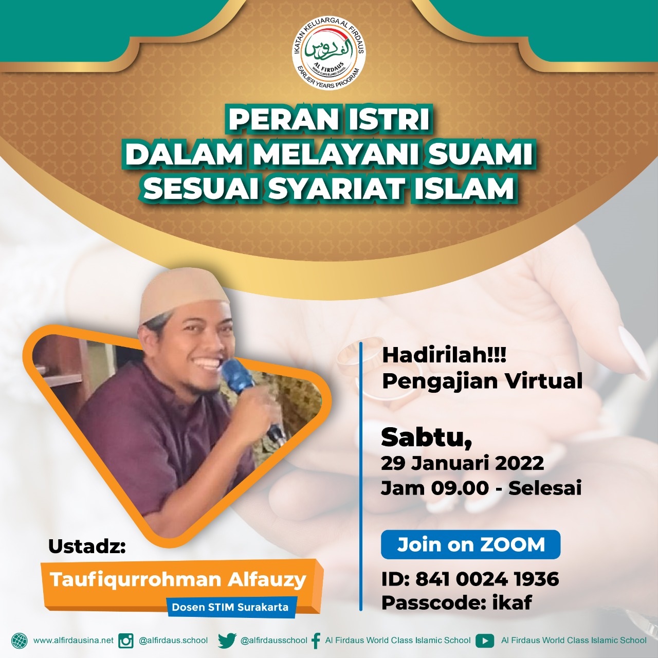 Read more about the article Pengajian Rutin IKAF: “Peran Istri dalam Melayani Suami Sesuai Syariat Islam”